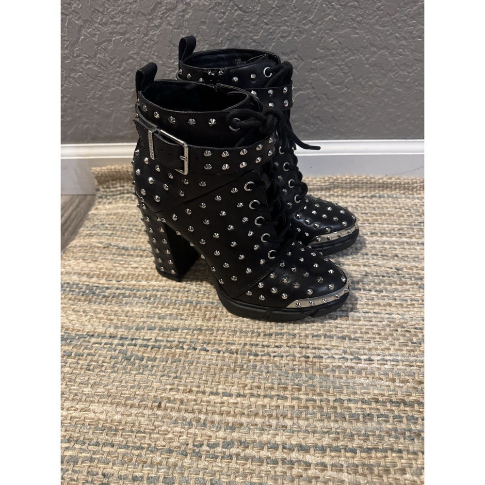 Gianni Bini Platform Studded Booties 8.5 Black